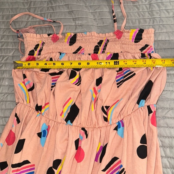 Target Take pride women’s long a-line maxi dress coral multicolor print Sz:L - Picture 5 of 8